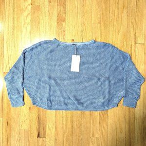 SOLD - POETRY Rib-Stitch Linen Sweater in Bluebell Size 8 or M (NEW WITH TAGS)
